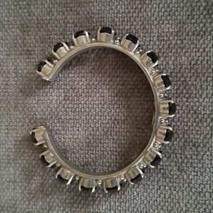 Sorrelli Riviting Romance Cuff Black Crystal Adjustable